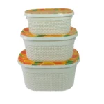 kitchen Container→ 3-Piece Container Set with Lids