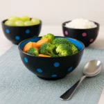 Blue Polka Dot Serving Bowl