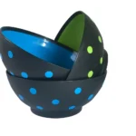 Blue Polka Dot Serving Bowl