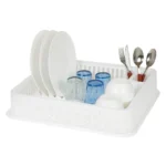 Plastic Dish Drainer with Cutlery Holder