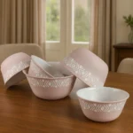 Pink Printed Bowl Set