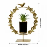 Golden Metal Flower Pot Decoration Piece