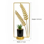 Golden Metal Monstera Leaf Artificial Plant With Pot