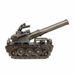 Vintage Steampunk Tank Miniature Decorative Showpiece Metal