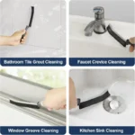 Gap Cleaning Brush Set 2 Piece Narrow Groove & Corner Scrubber