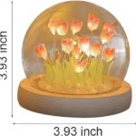 Round Tulip Lamp – Elegant Table & Night Light