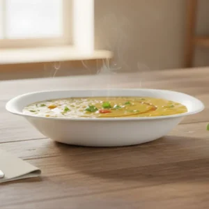 Melamine 9 Inch White Serving Soup Plate