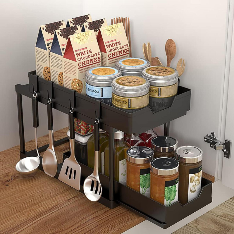 2 Layer Storage Basket Space Saving Organizer - Image 3