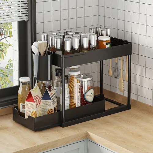 2 Layer Storage Basket Space Saving Organizer - Image 5