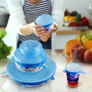 6 Pcs Silicone Covers Lid - Airtight bowl Cover Lid