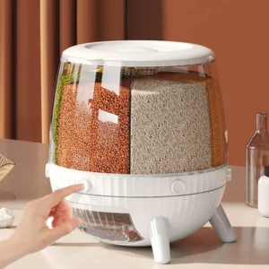 6KG Rotating Cereal Dispenser Multi Grain Storage Container