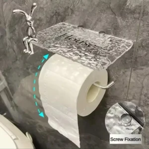 Acrylic Tissue Paper Holder With Shelf