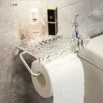 Acrylic Tissue Paper Holder With Shelf