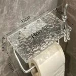 Acrylic Tissue Paper Holder With Shelf