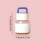 Borosilicate Glass Water Bottle Silicone Sleeve & Handle Lid