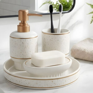 Ceramic Bathroom Set – 4 Pieces