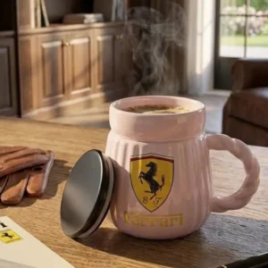 Ceramic Coffee Mug With Sports Car Logo 330 ML (1Pc)