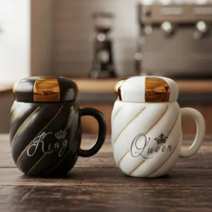 Ceramic Mug with Lid 350 ml 1 Piece Coffee Cup