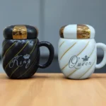 Ceramic Mug with Lid 350 ml 1 Piece Coffee Cup