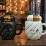 Ceramic Mug with Lid 350 ml 1 Piece Coffee Cup