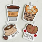 Coffee Pattern Hand Cloth Towel Soft Absorbent Hanging Hand Towel