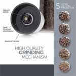 Glass Ceramic Salt Pepper Mill Grinder Salt and Pepper Crusher