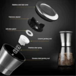 Glass Ceramic Salt Pepper Mill Grinder Salt and Pepper Crusher