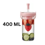 Glass Sipper Cup Drinking Cup with Straw