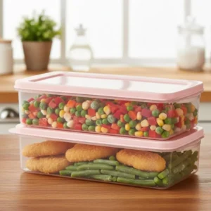 Limon 1.0 Liter Freezer Airtight Plastic Box With Lid Set of 2