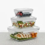 Limon 3 Piece Airtight Glass Container Set with Plastic Lid