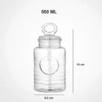 Limon 550ML Airtight Glass Jar With Lid