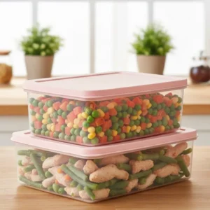 Limon 810 ML Freezer Airtight Plastic Box With Lid Set of 2
