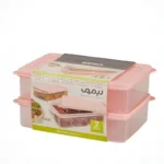Limon 810 ML Freezer Airtight Plastic Box With Lid Set of 2