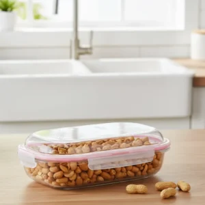 Limon 900ML Oval Glass Airtight Container With Lid