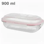 Limon 900ML Oval Glass Airtight Container With Lid