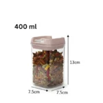 Limon Airtight 400 ML Plastic Square Jar For Multi Use