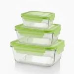 Limon Airtight Glass Container 3 Piece Set with Plastic Lid