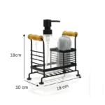 Limon Glass Liquid Dispensers Set With Stand and Sponge