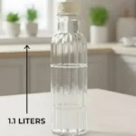 Limon Ribbed 1.1Liter Glass Bottle