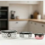 Limon Set of 3 Printed Airtight Glass Container