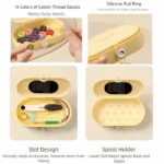 Magnetic Sewing Kit With Case Portable Stitching Set