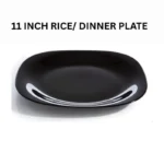 Melamine 11 Inch Black Serving Plate