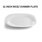 Melamine 11 Inch White Serving Plate