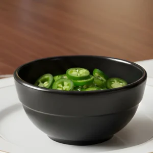 Melamine 4.5 Inch Black Tulip Serving Bowl