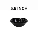 Melamine 5 Inch Black Serving Bowl