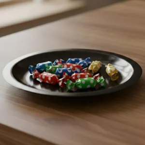 Melamine 6.5 Inch Black Tulip Saucer