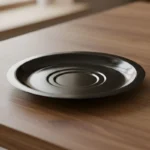 Melamine 6.5 Inch Black Tulip Saucer