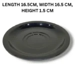 Melamine 6.5 Inch Black Tulip Saucer