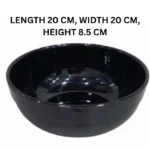 Melamine 8 Inch Black Tulip Serving Bowl