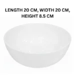 Melamine 8 Inch White Tulip Serving Bowl
